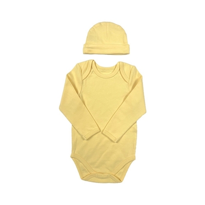 Organic Cotton Baby Clothes Romper for 3-6 Months Newborns Snap Button and Cap Included