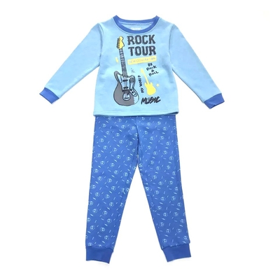 Thermal Comfortable Soft Cartoon Printed 2 Piece Sets Kids Sleepwear Polyester Cotton Children Pajama