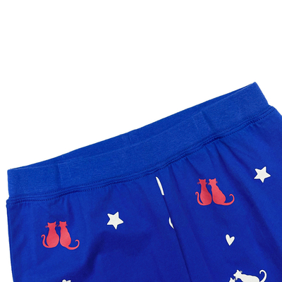 Pajamas Girl 2 Pieces Set Kids Pajamas Cotton Rib Cuff Kids Clothing with Small MOQ